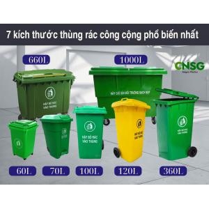 7 kích thước thùng rác công cộng phổ biến nhất | Nhựa Sài Gòn